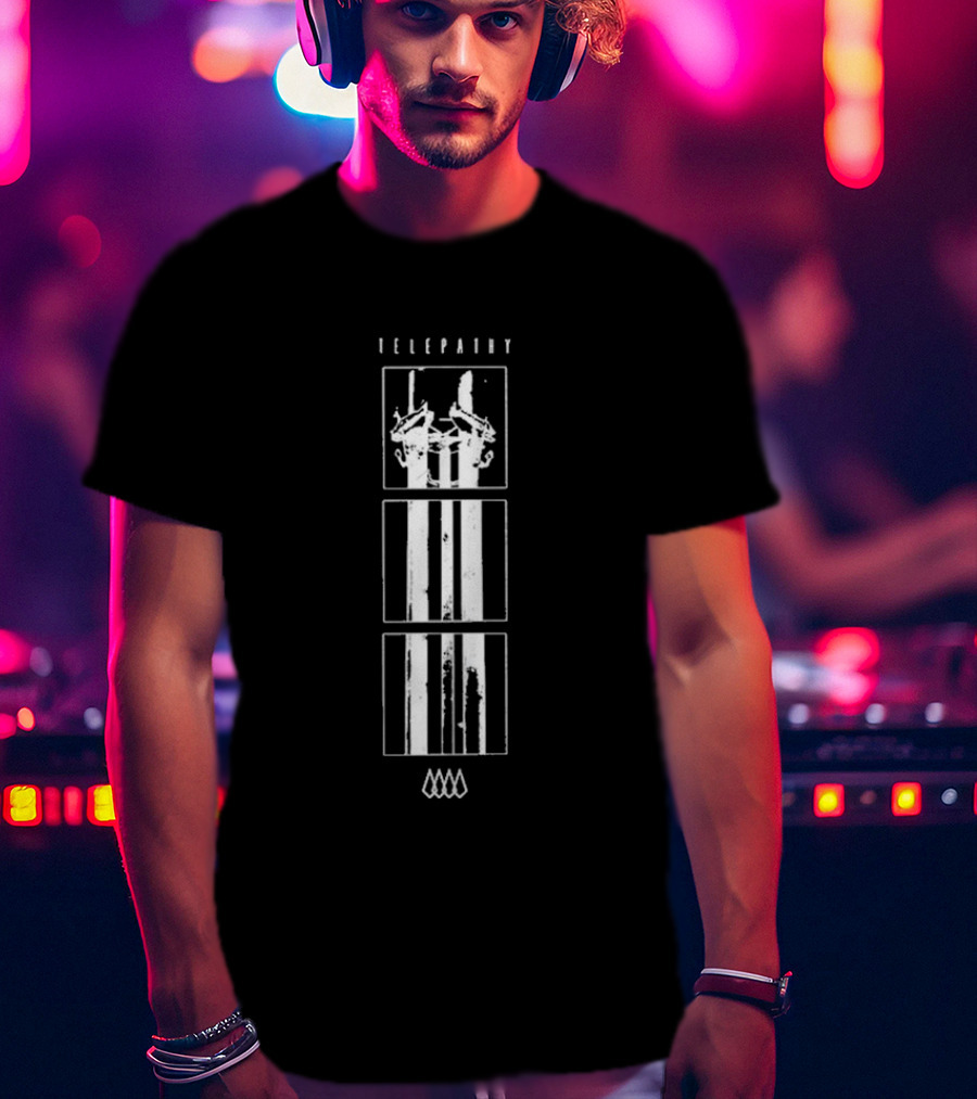 Telepathy Squares Elemental Pillars And Flames T-Shirt