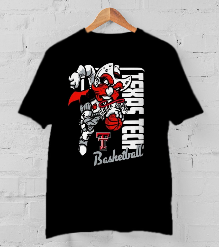 Texas Tech Red Raiders Basketball Mascot Dunk 2025 T-Shirt