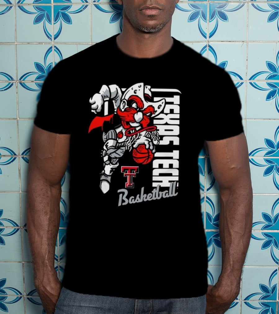 Texas Tech Red Raiders Basketball Mascot Dunk 2025 T-Shirt