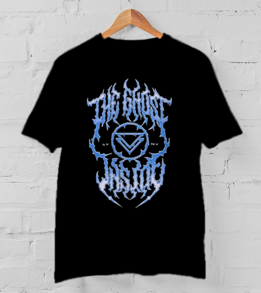 The Ghost Inside Death Metal Band Logo In Blue With Symbol T-Shirt