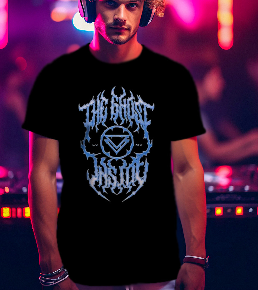The Ghost Inside Death Metal Band Logo In Blue With Symbol T-Shirt