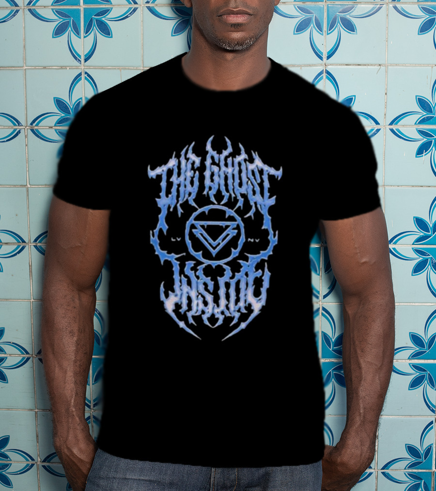The Ghost Inside Death Metal Band Logo In Blue With Symbol T-Shirt