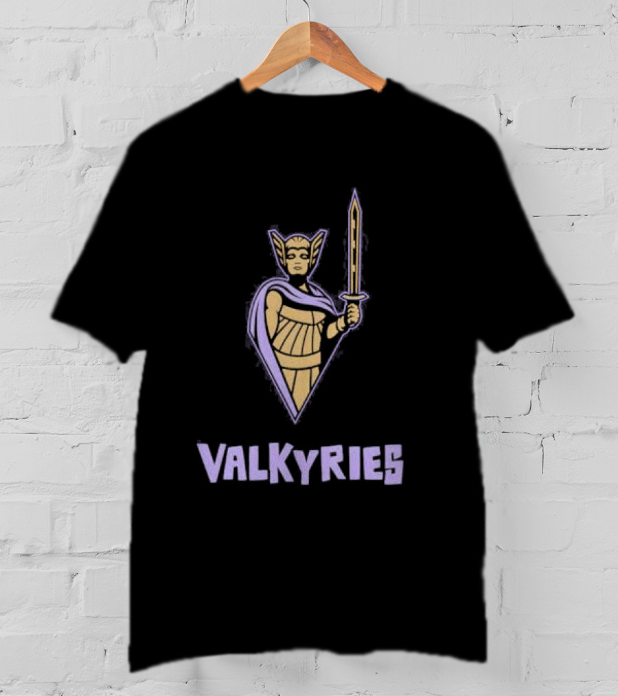 Golden State Valkyries Purple Warrior Sword Icon T-Shirt