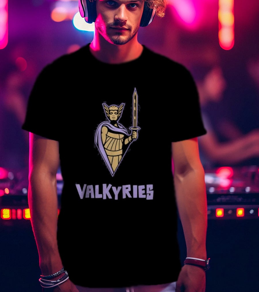 Golden State Valkyries Purple Warrior Sword Icon T-Shirt