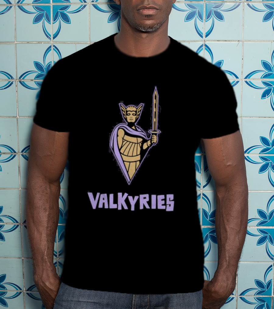 Golden State Valkyries Purple Warrior Sword Icon T-Shirt