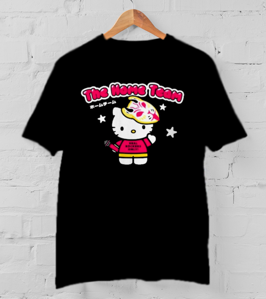 The Home Team Hello Kitty With Oni Mask And Stars T-Shirt