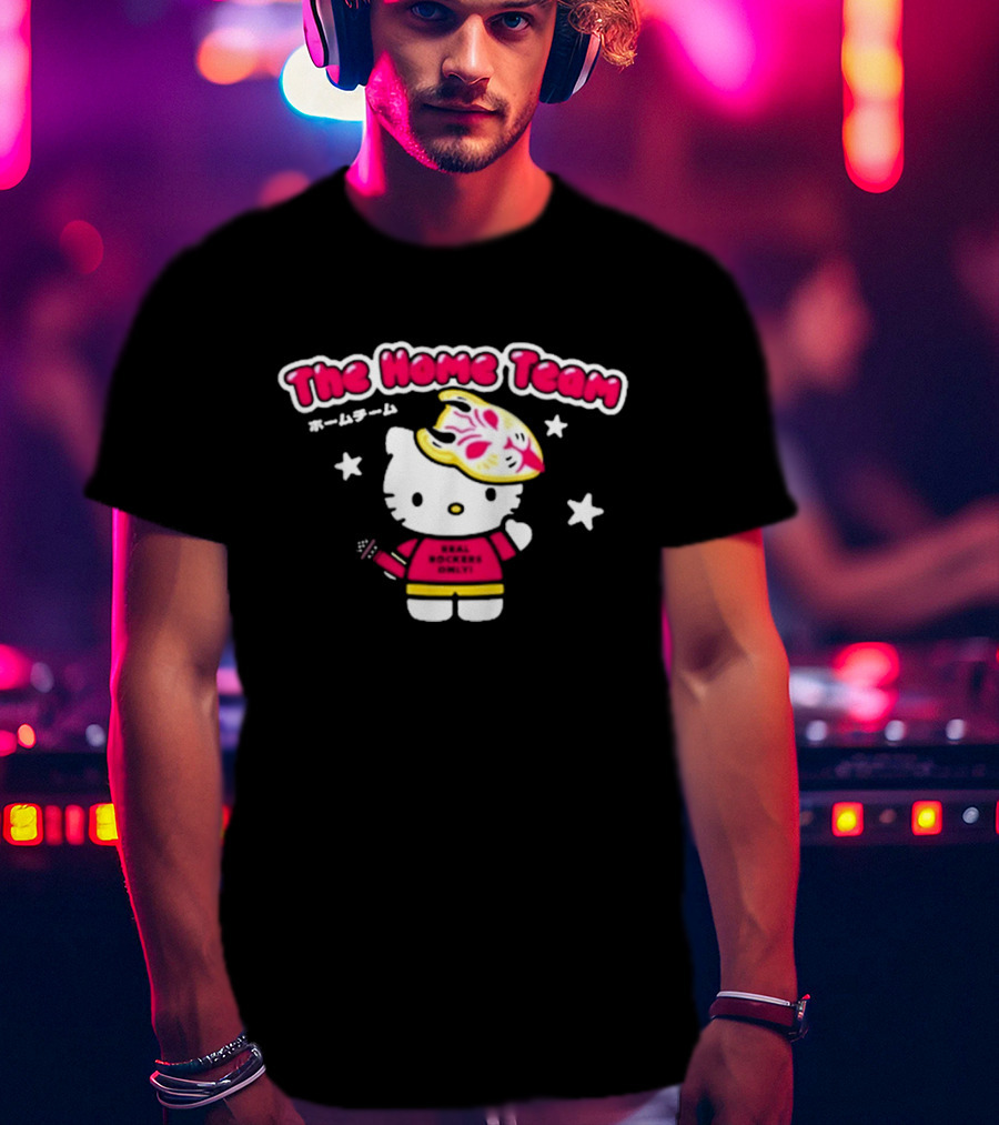 The Home Team Hello Kitty With Oni Mask And Stars T-Shirt