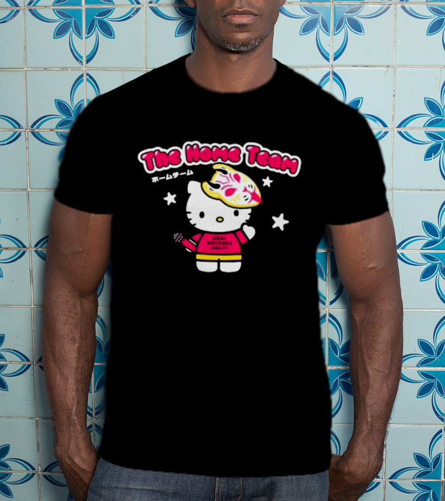 The Home Team Hello Kitty With Oni Mask And Stars T-Shirt