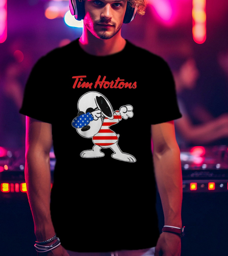 Tim Hortons Snoopy Dabbing American T-Shirt