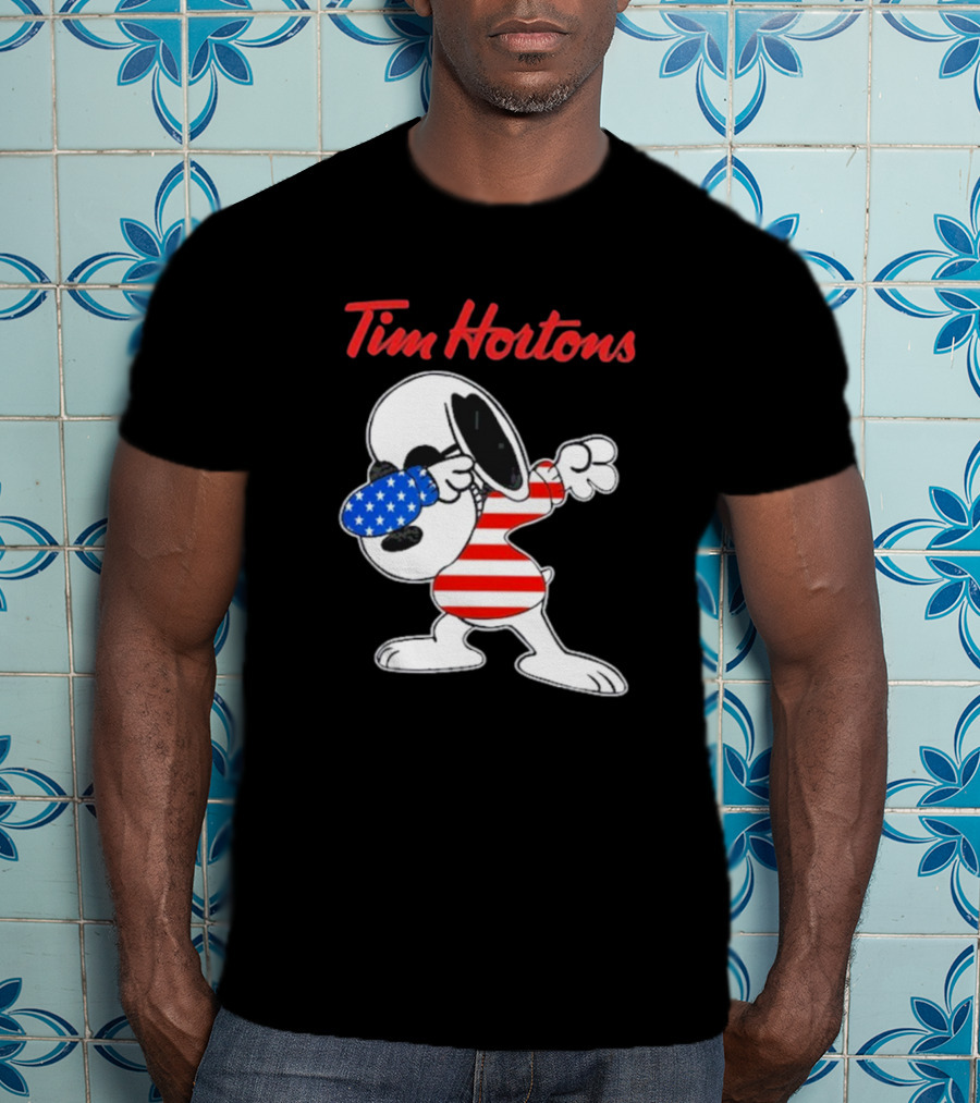 Tim Hortons Snoopy Dabbing American T-Shirt