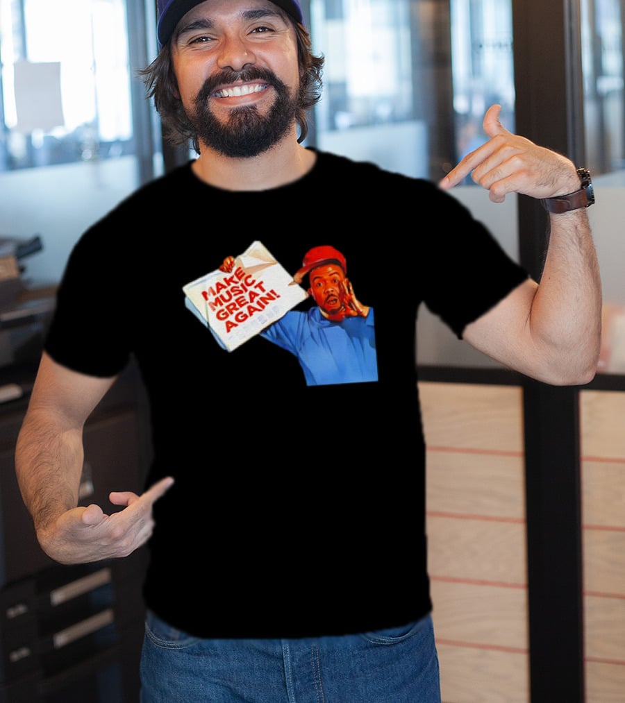 Timbo Land Make Music Great Again Newspaper Character T-Shirt