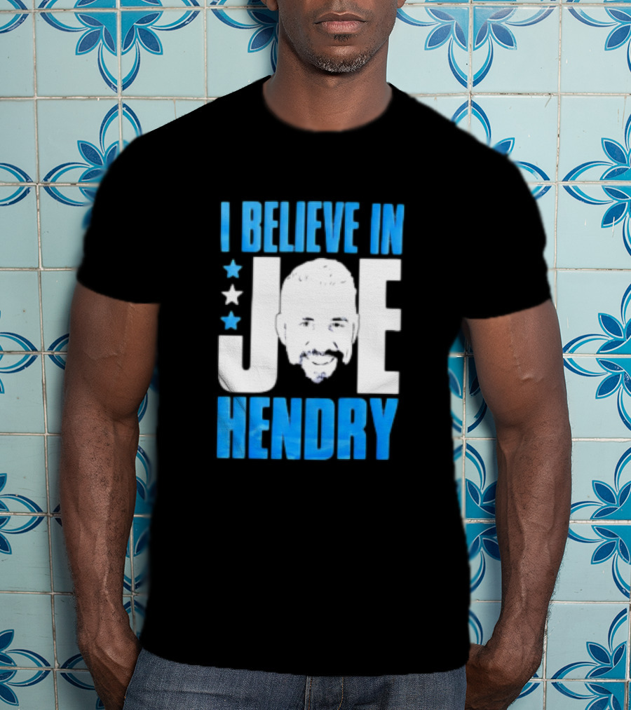 TNA I Believe In Joe Hendry Blue Text And Stars T-Shirt