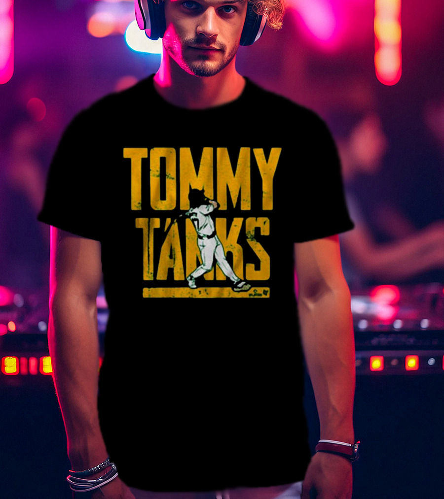 Tommy Tanks Baseball Player Silhouette T-Shirt