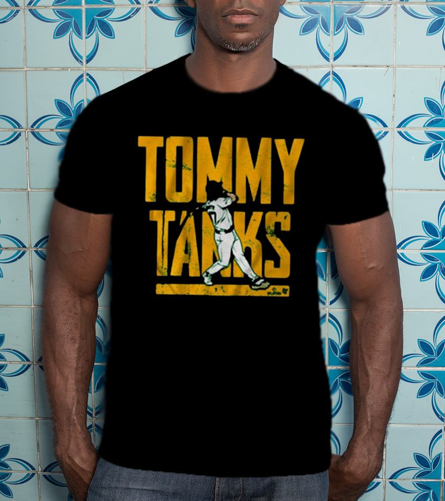 Tommy Tanks Baseball Player Silhouette T-Shirt