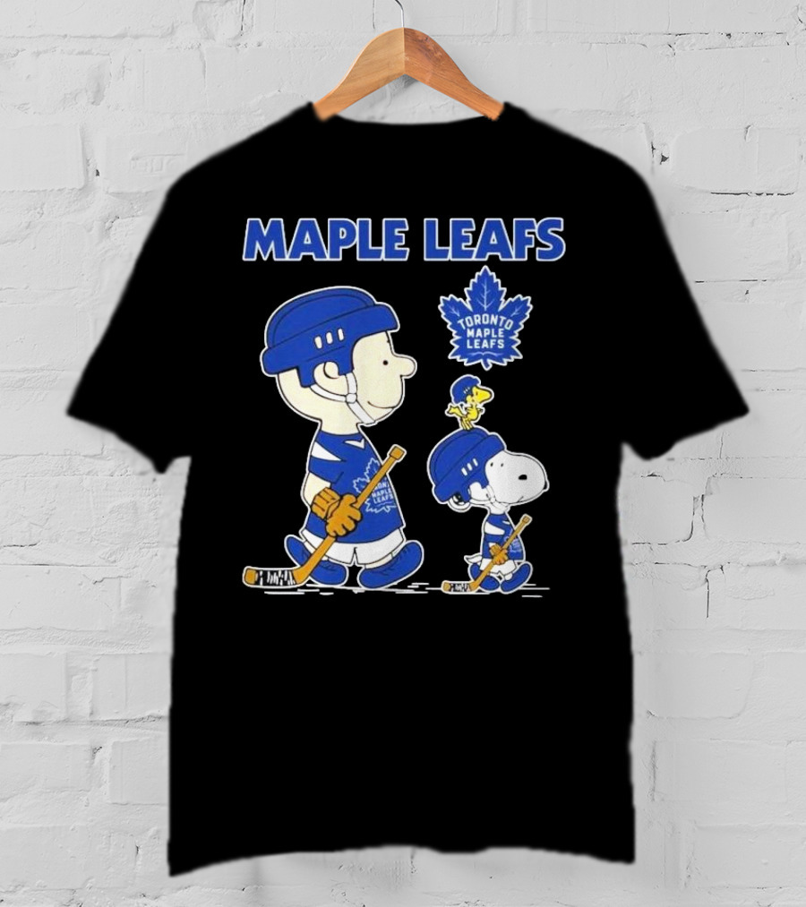 Toronto Maple Leafs Peanuts Snoopy Hockey 2025 Charlie Brown Woodstock T-Shirt