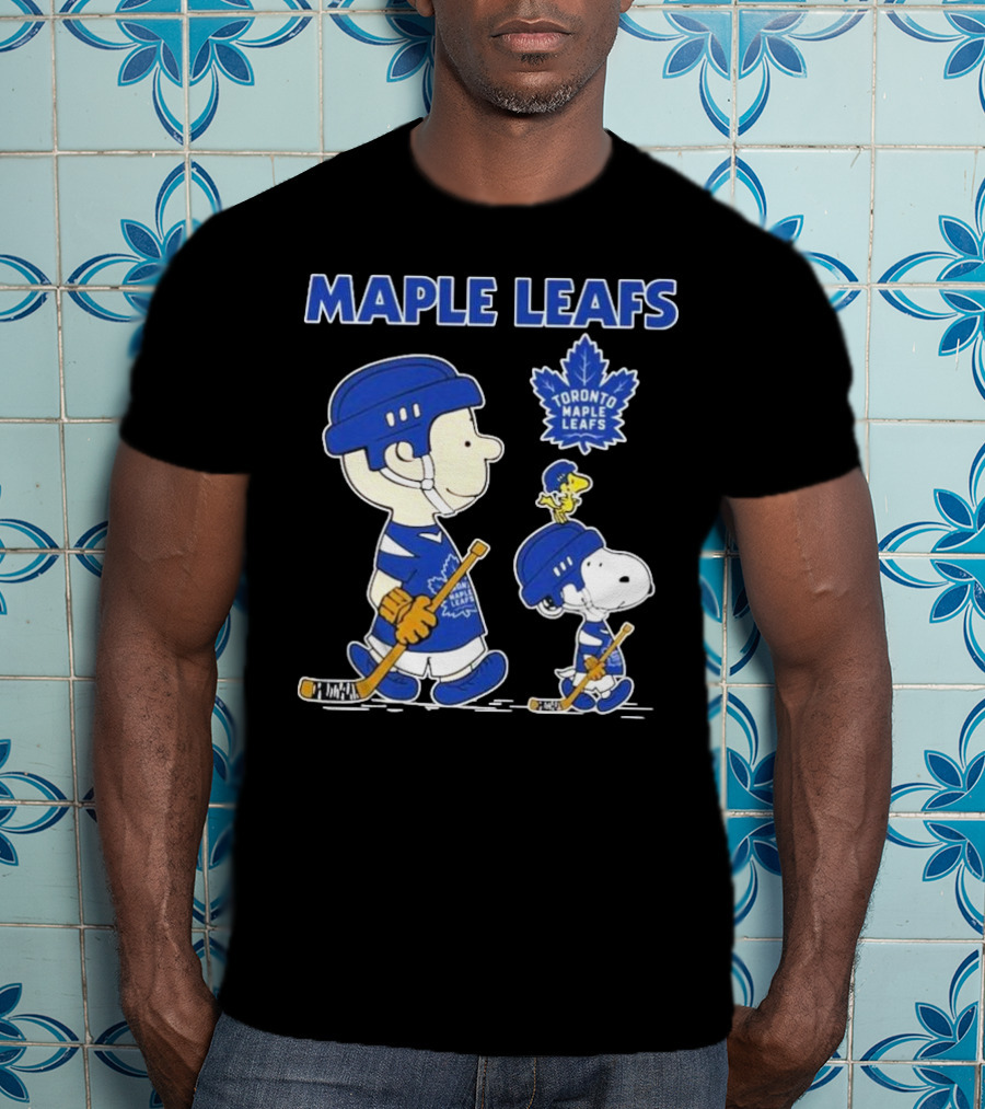 Toronto Maple Leafs Peanuts Snoopy Hockey 2025 Charlie Brown Woodstock T-Shirt