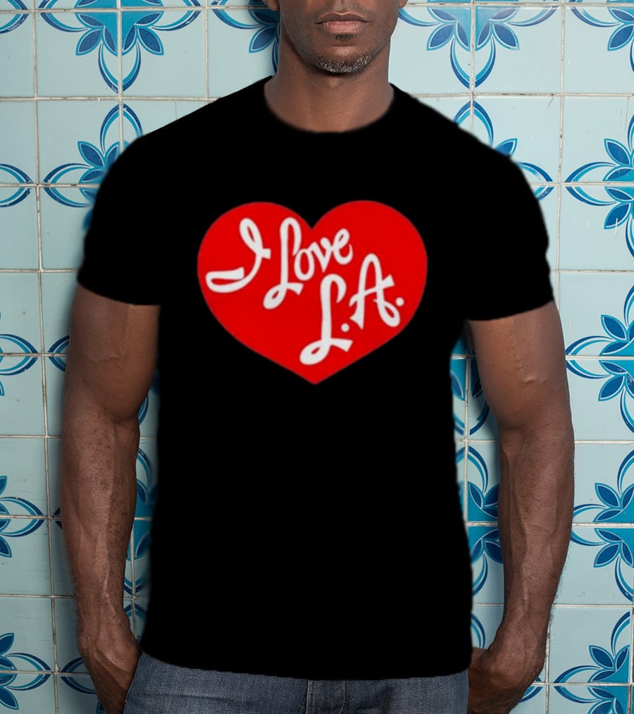 Tourist I Love LA Red Heart Icon T-Shirt