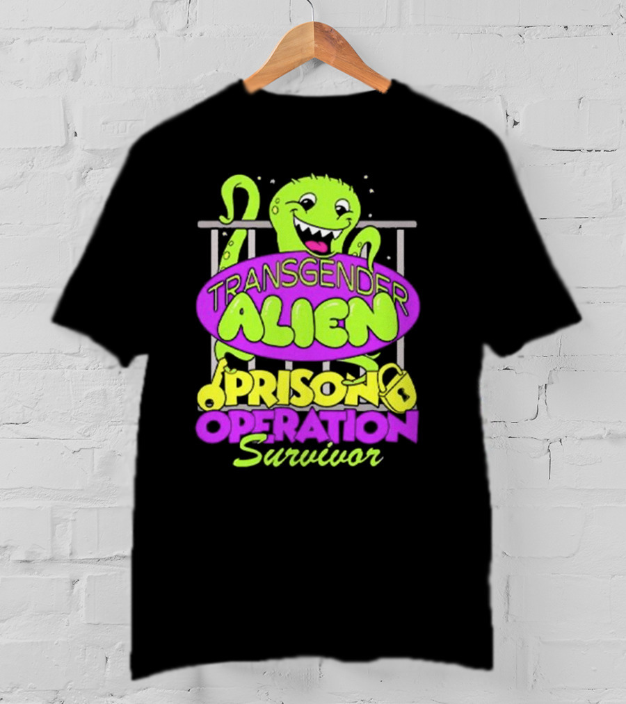 Transgender Alien Prison Operation Survivor Monster With Bars T-Shirt