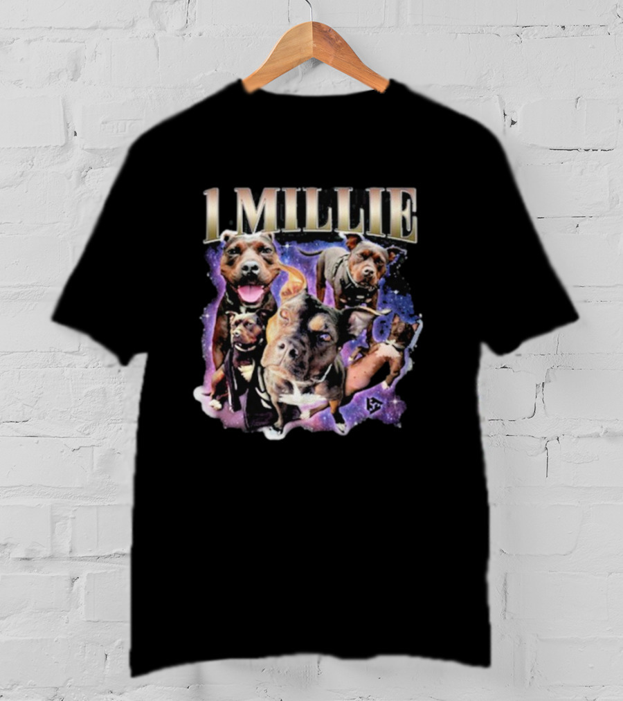 Trent The Traveler 1 Millie Dogs In Purple Cosmic Galaxy T-Shirt