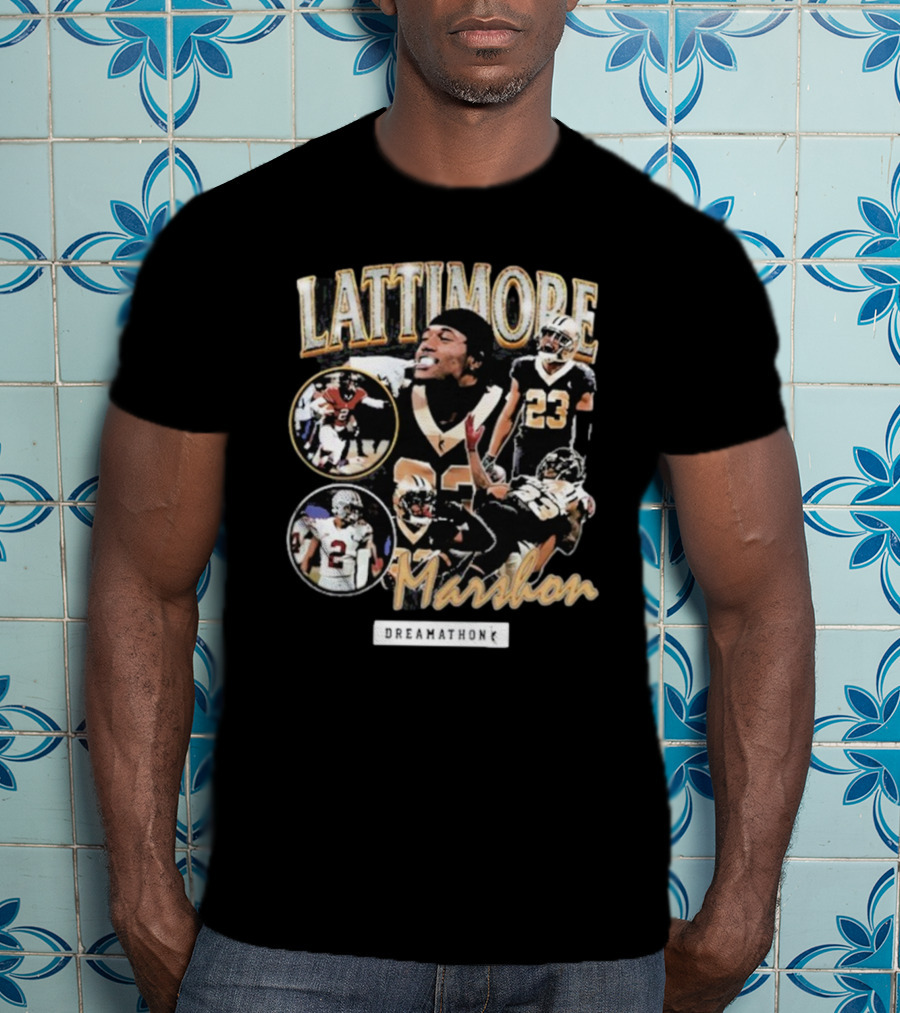 Lattimore Marshon Dreamathon Football Tribute Imagery T-Shirt