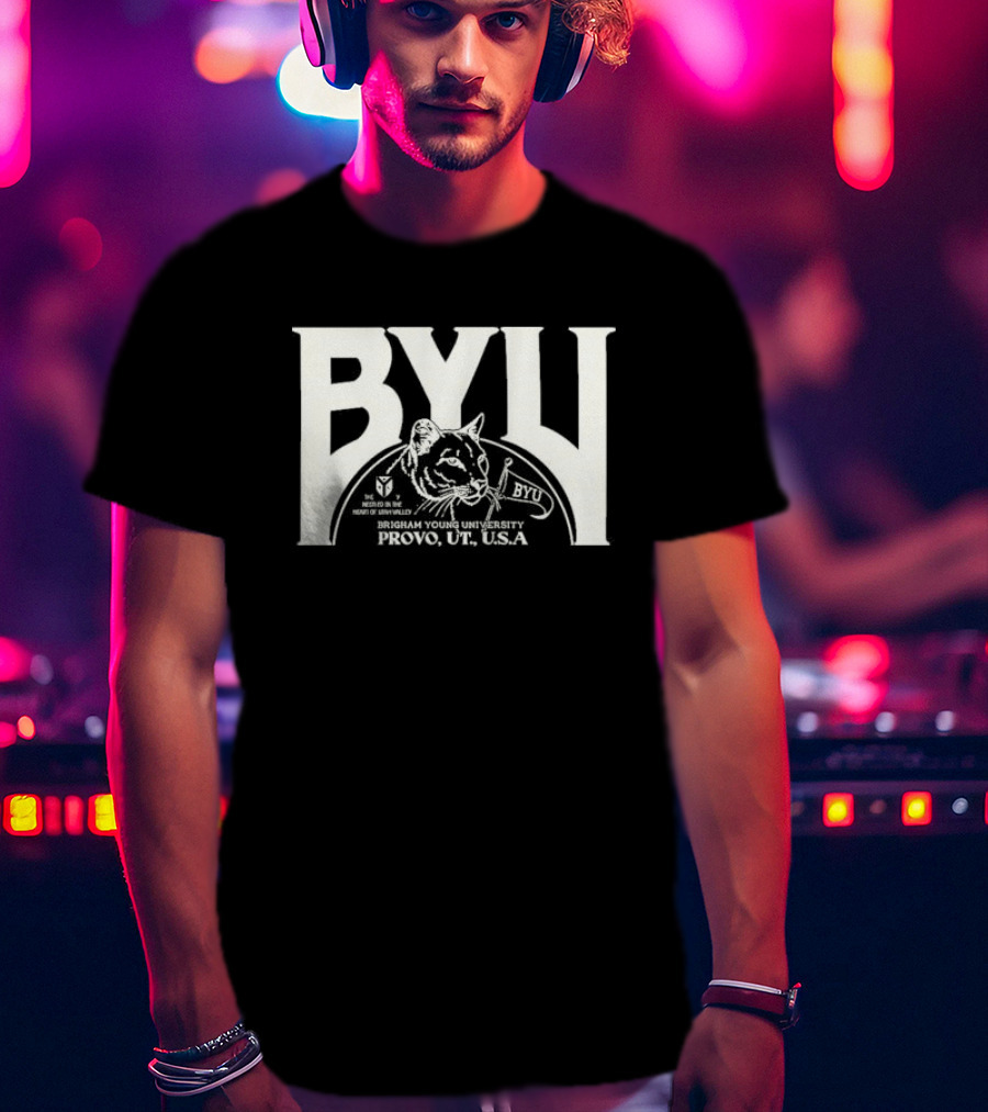 BYU Heritage Tysdyes Brigham Young Cougars Provo America T-Shirt