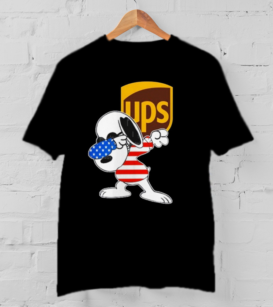 UPS Snoopy Dabbing American Flag Style T-Shirt
