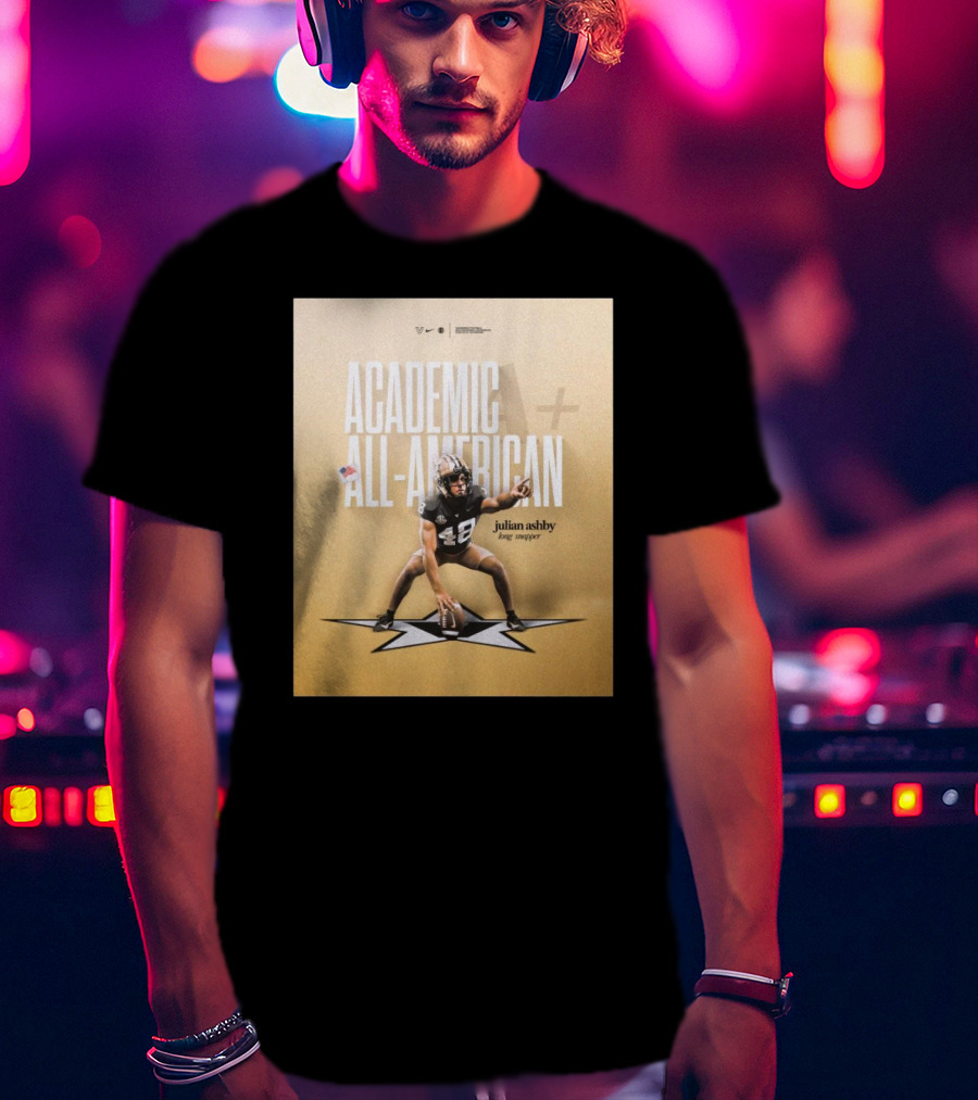 Vanderbilt Football Julian Ashby Academic All-American Long Snapper T-Shirt