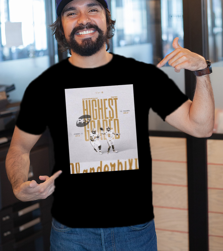Vanderbilt PFF Top Ten Highest Graded Eli Stowers Diego Pavia T-Shirt