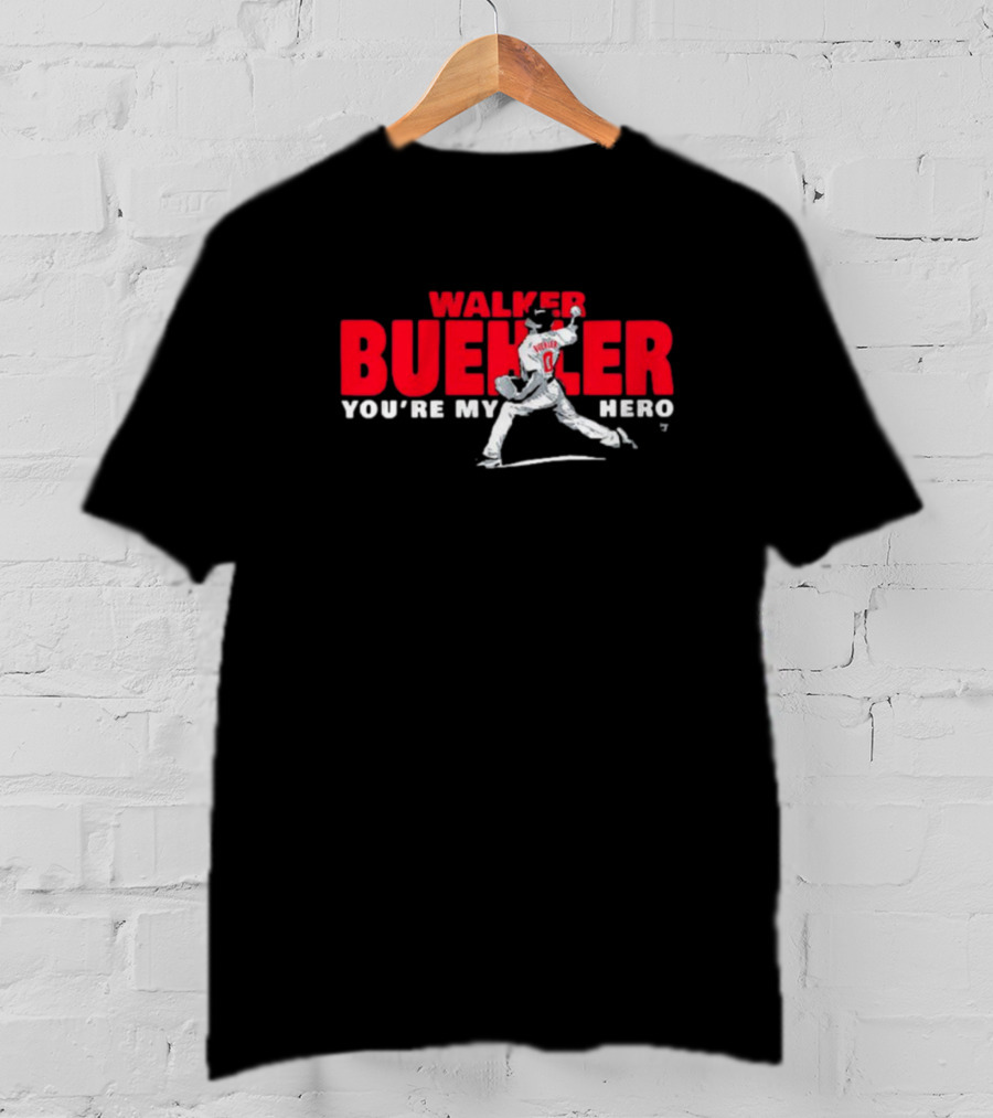 Walker Buehler You’re My Hero Baseball Pitcher Illustration T-Shirt