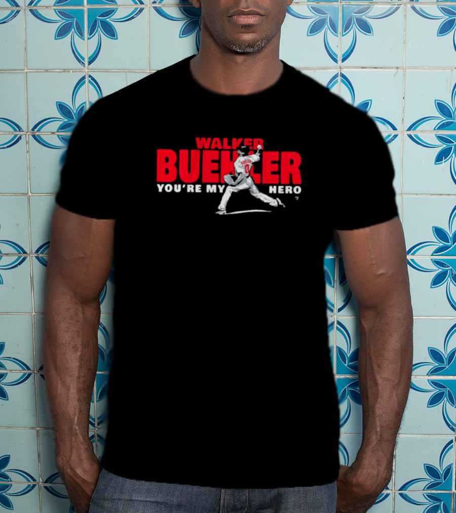 Walker Buehler You’re My Hero Baseball Pitcher Illustration T-Shirt
