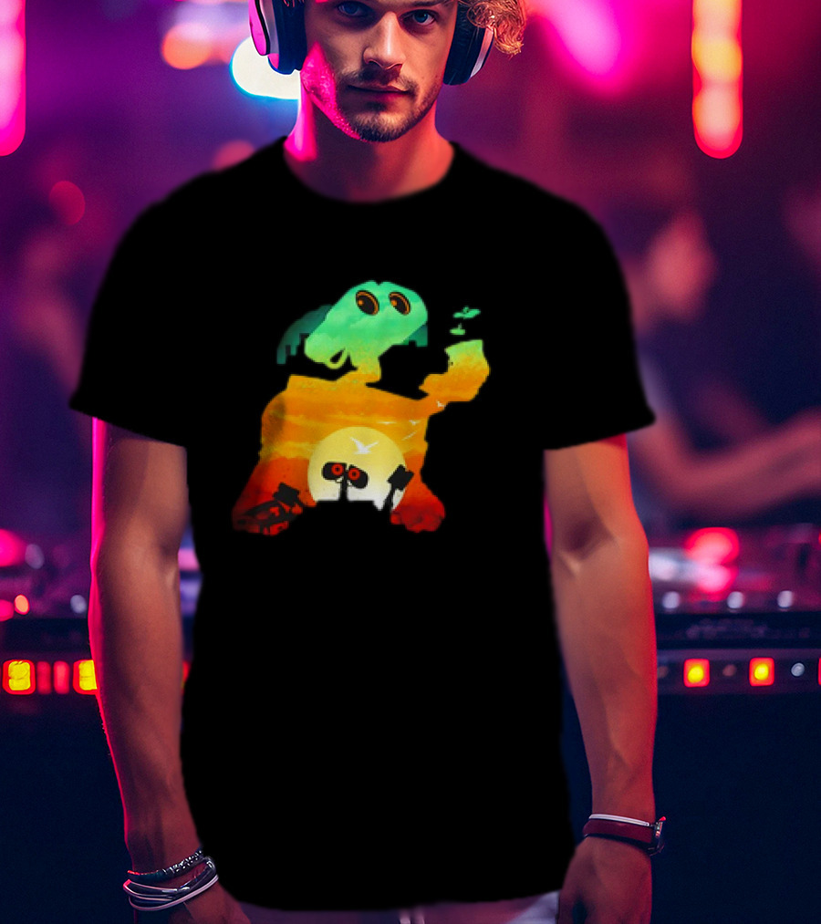 Wall-E Cosmic Recycler Sunset Silhouette T-Shirt
