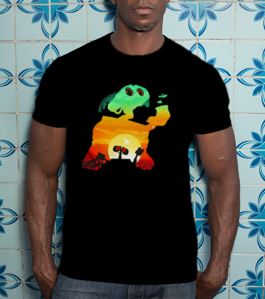 Wall-E Cosmic Recycler Sunset Silhouette T-Shirt
