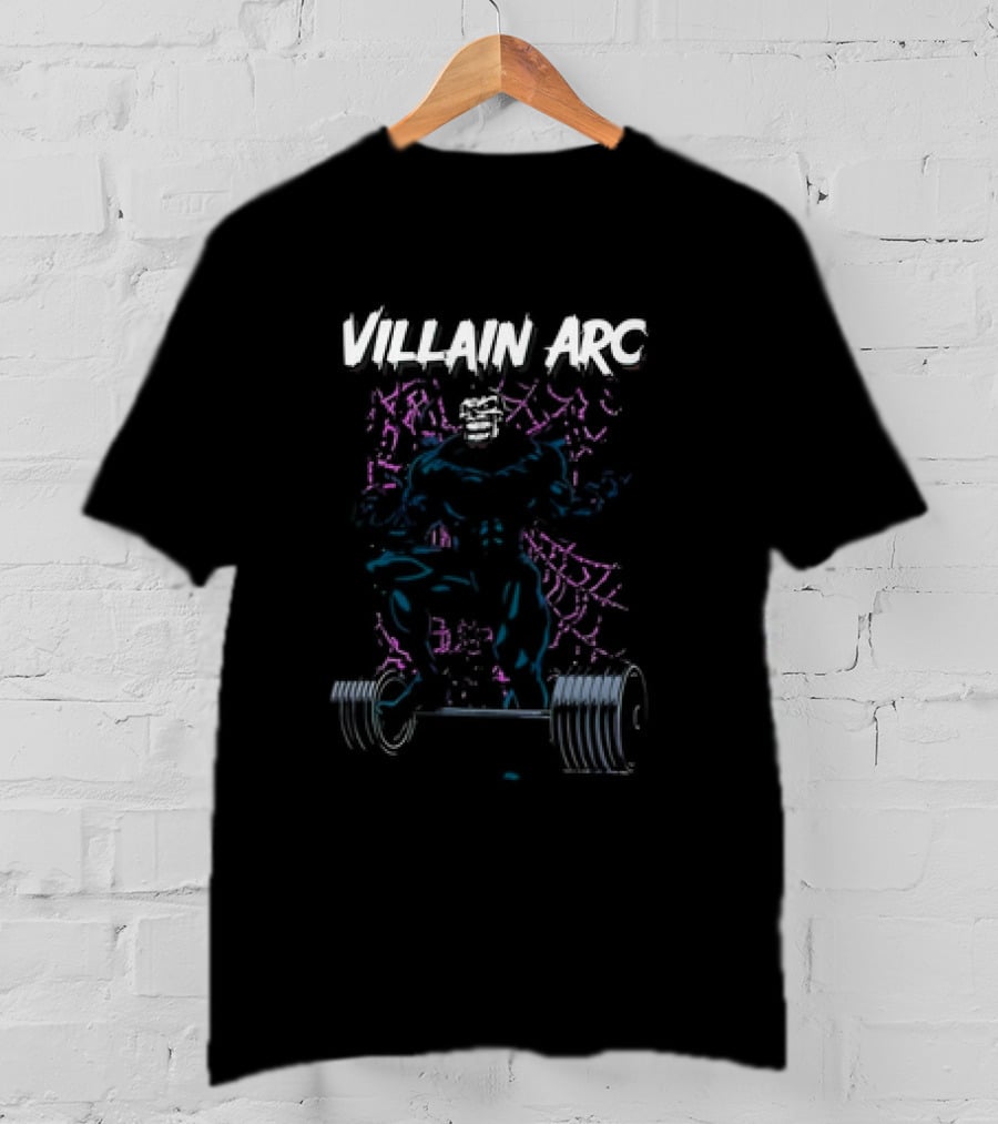 Villain Arc Vintage Weightlifting Neon Aesthetic T-Shirt