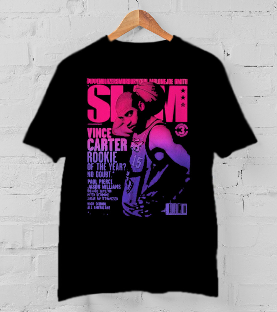 Vince Carter Toronto Rookie Of The Year 1999 SLAM 15 Gradient T-Shirt