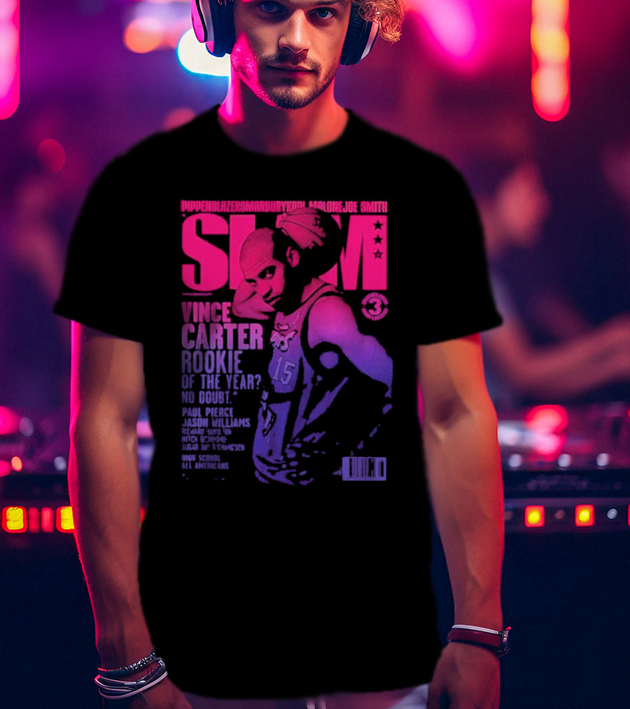 Vince Carter Toronto Rookie Of The Year 1999 SLAM 15 Gradient T-Shirt