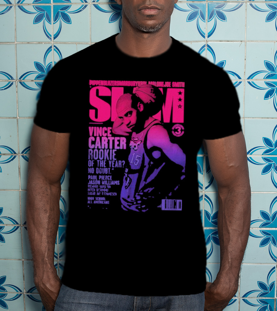 Vince Carter Toronto Rookie Of The Year 1999 SLAM 15 Gradient T-Shirt