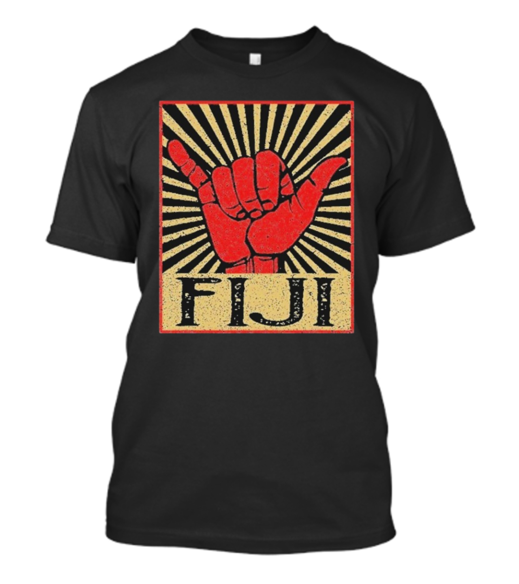 Fiji Retro Shaka Vintage Island Surfer T-Shirt