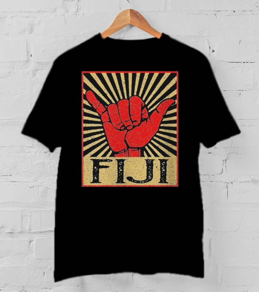 Fiji Retro Shaka Vintage Island Surfer T-Shirt