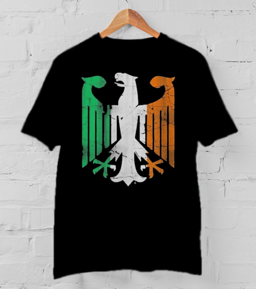 Vintage Irish German Eagle Emblem St Patrick’s Day Heritage T-Shirt