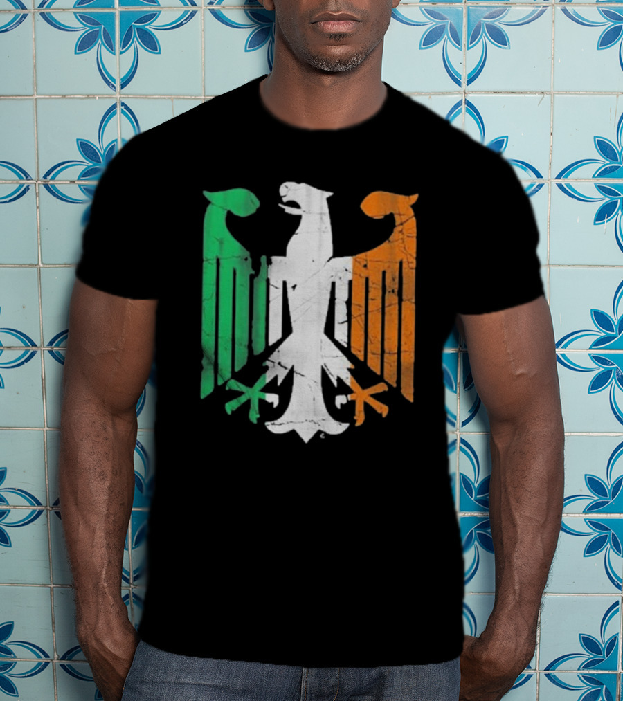 Vintage Irish German Eagle Emblem St Patrick’s Day Heritage T-Shirt