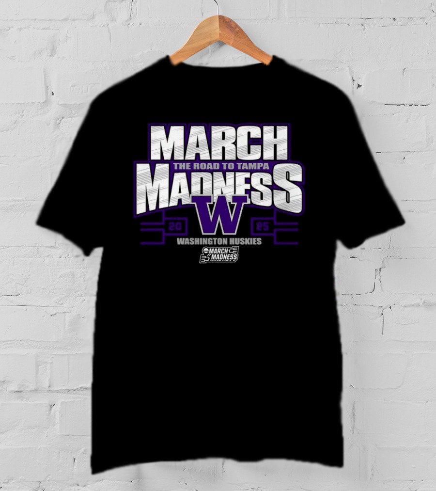 Washington Huskies 2025 March Madness The Road To Tampa T-Shirt