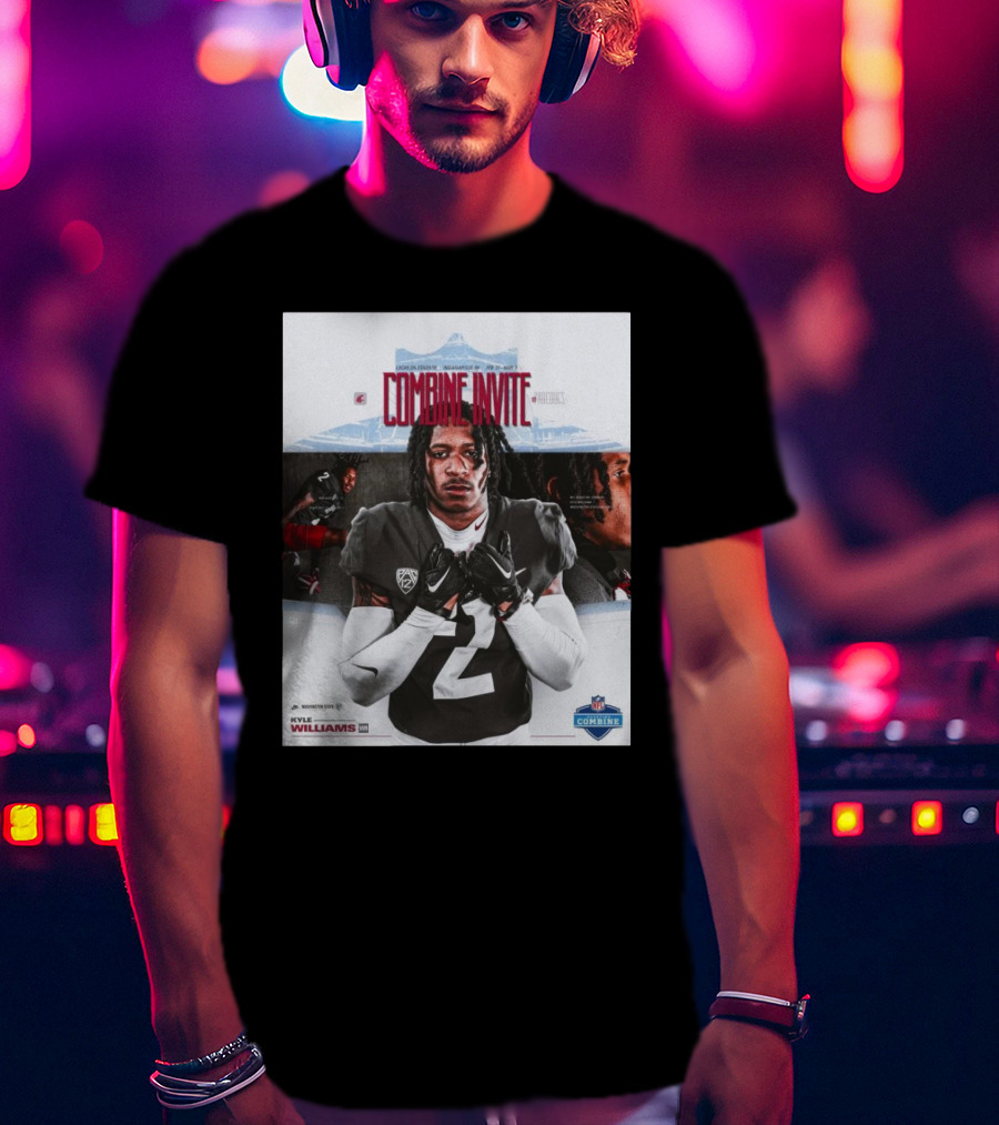 Lucas Oil Stadium NFL Combine Invite Kyle Williams Washington State Cougars Indianapolis 2025 T-Shirt