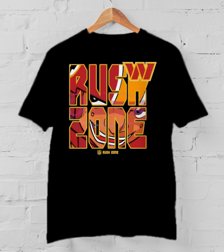 Washington Commanders NFL Rush Zone Cartoon Football T-Shirt