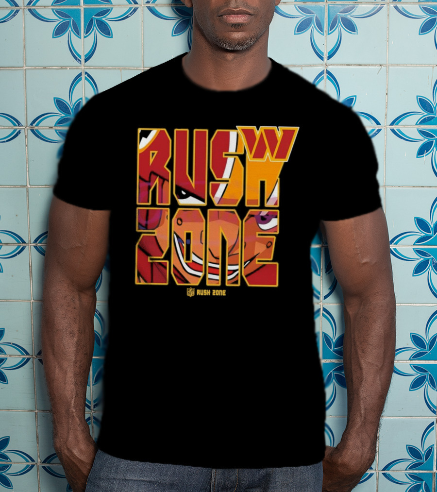 Washington Commanders NFL Rush Zone Cartoon Football T-Shirt