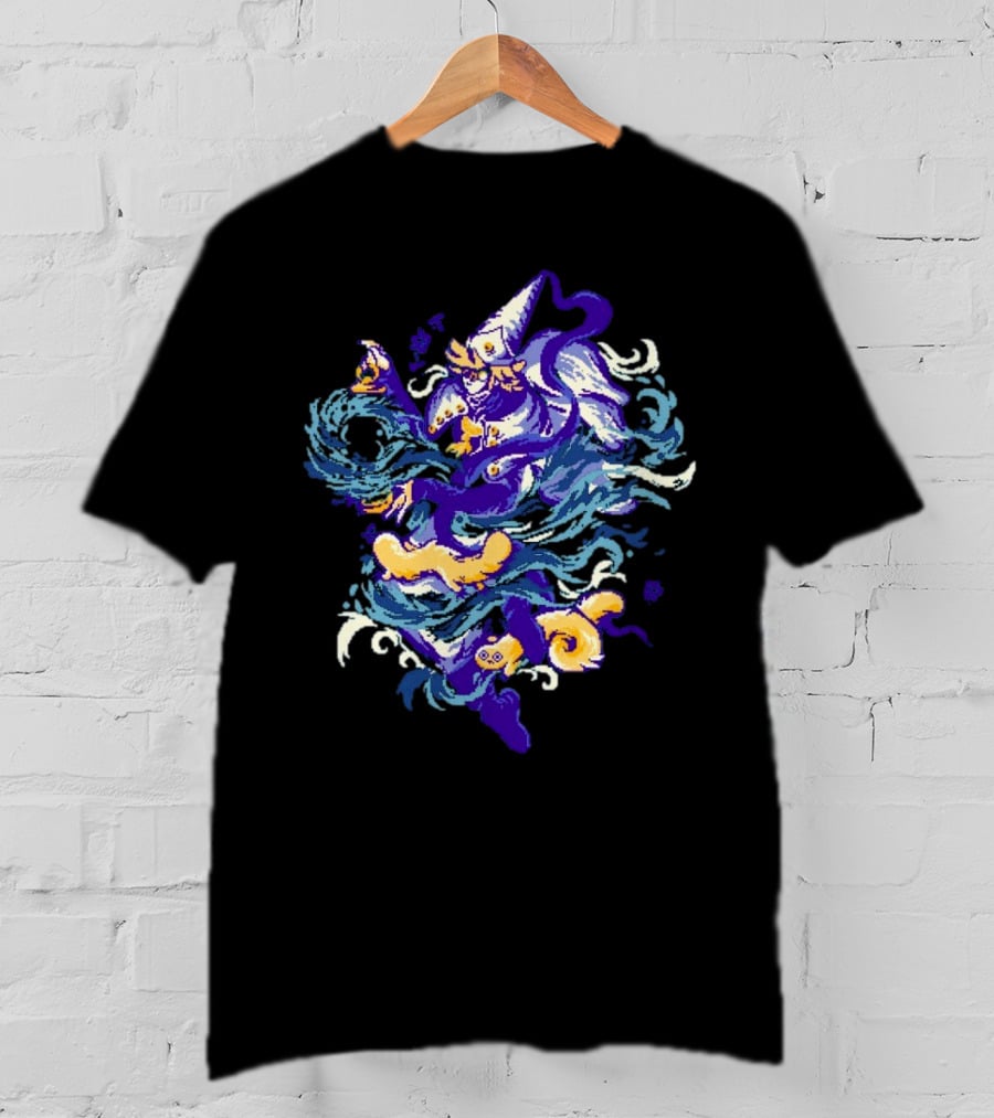 Water Witch Purple Fish Mystic Waves T-Shirt