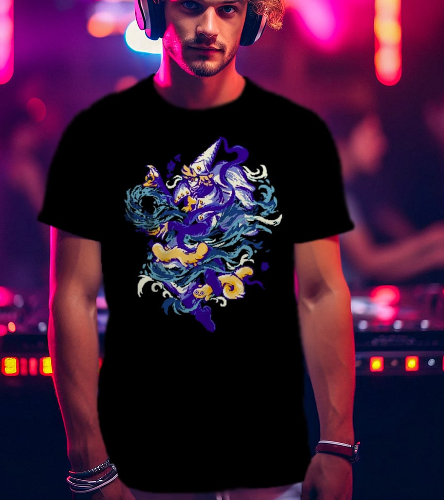 Water Witch Purple Fish Mystic Waves T-Shirt