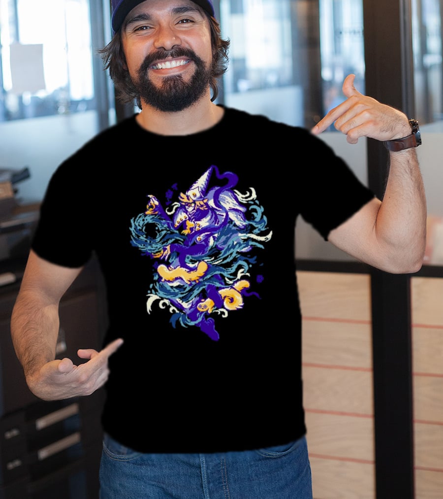 Water Witch Purple Fish Mystic Waves T-Shirt