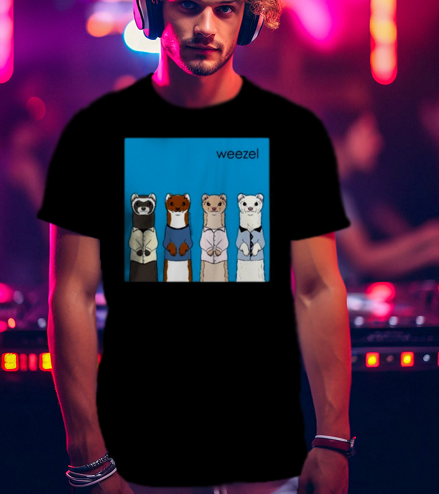 Weezel Weasel In Colorful Outfits Quartet T-Shirt