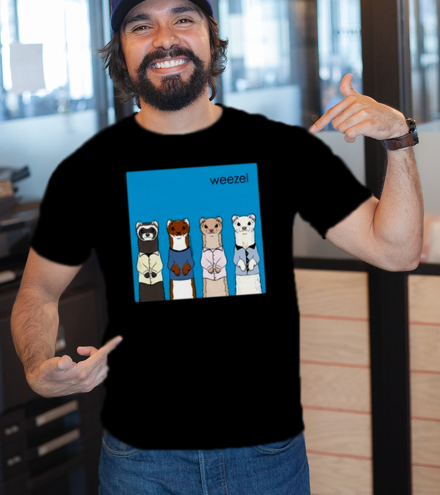 Weezel Weasel In Colorful Outfits Quartet T-Shirt