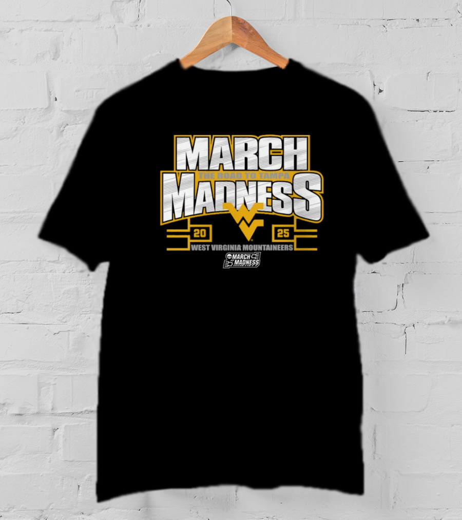 West Virginia Mountaineers 2025 NCAA March Madness The Road To Tampa T-Shirt